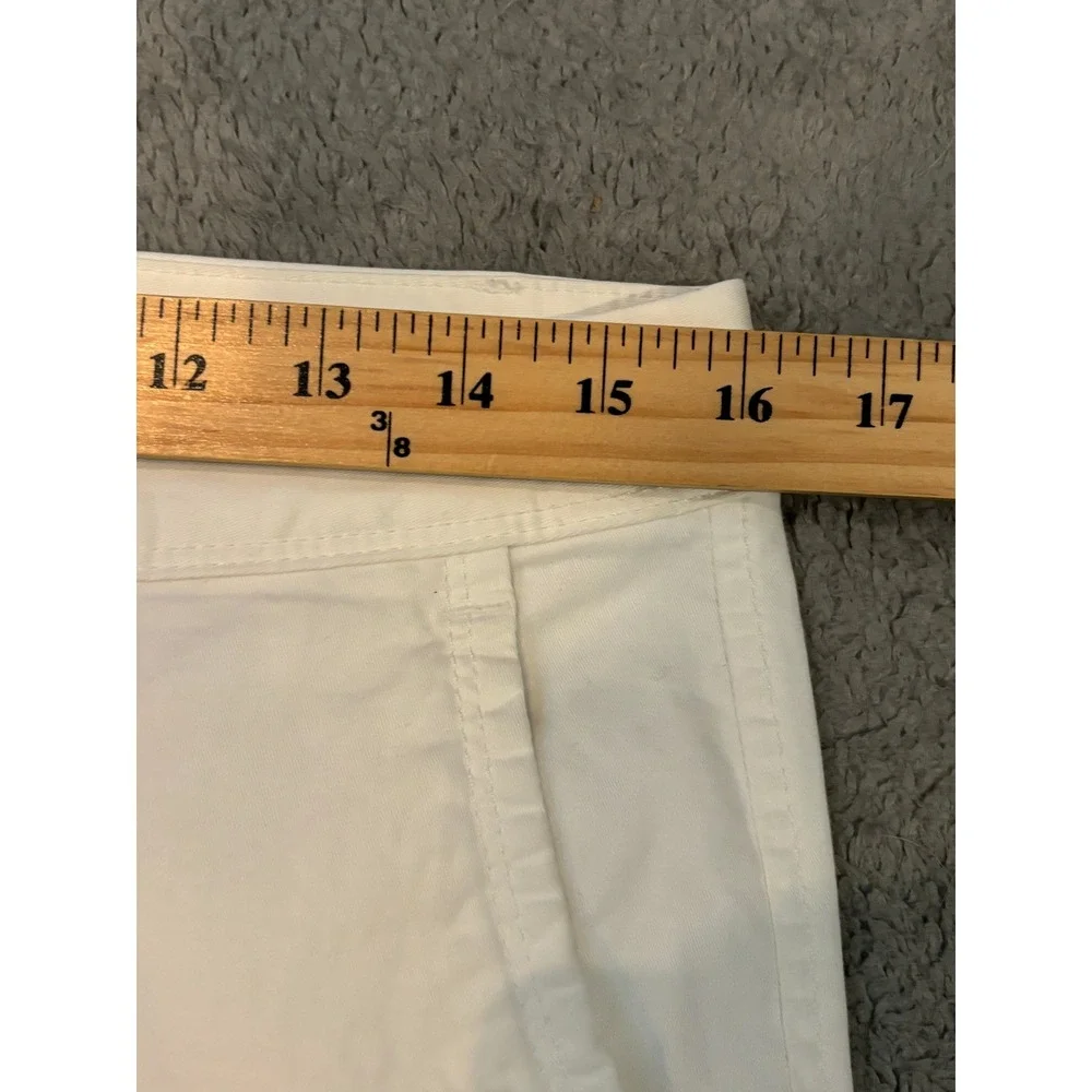 Banana Republic City Chino Pants Womens 4 Off White Cream Straight Leg Stretch